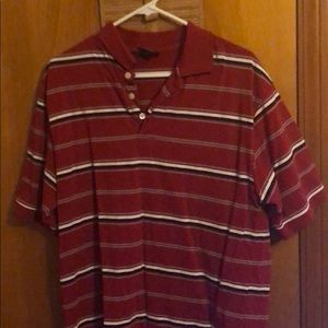 Red striped polo